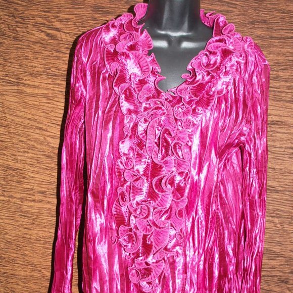 Fuchsia Dress SHIRT BY TOFFEE APPLE SIZE L USED FOR PHOT SHOOT - Picture 1 of 5